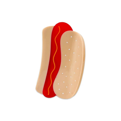 Mini Hot Dog 2.75" Hair Clip