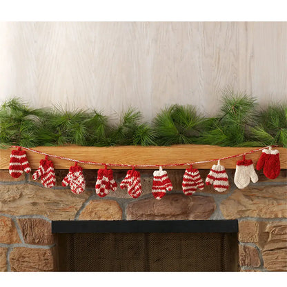 Knit Mini Mittens 45" Holiday Garland