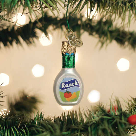 Mini Ranch Dressing Glass Ornament