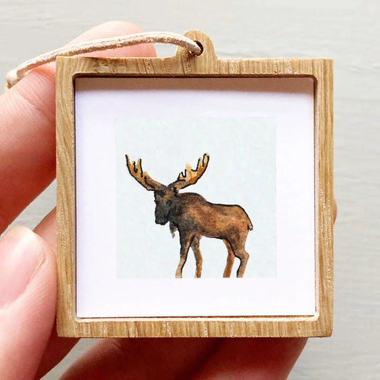 Moose Mini 1" Watercolor Print Ornament