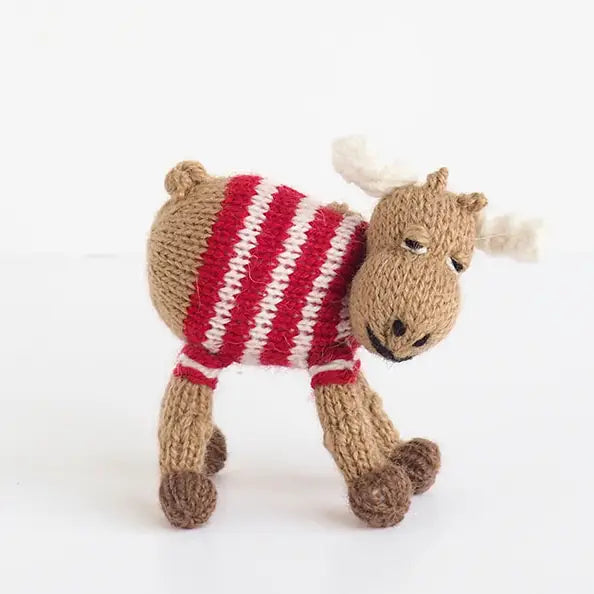 Moose in a Sweater Knit Ornament