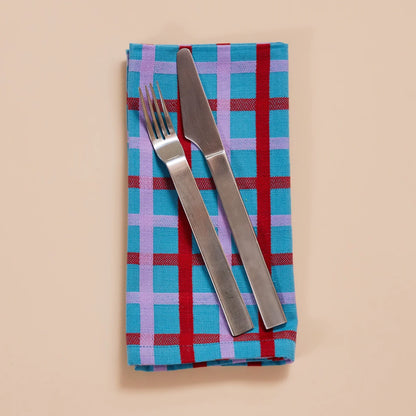 Plaid Reusable Cotton Napkins (Set of 4)