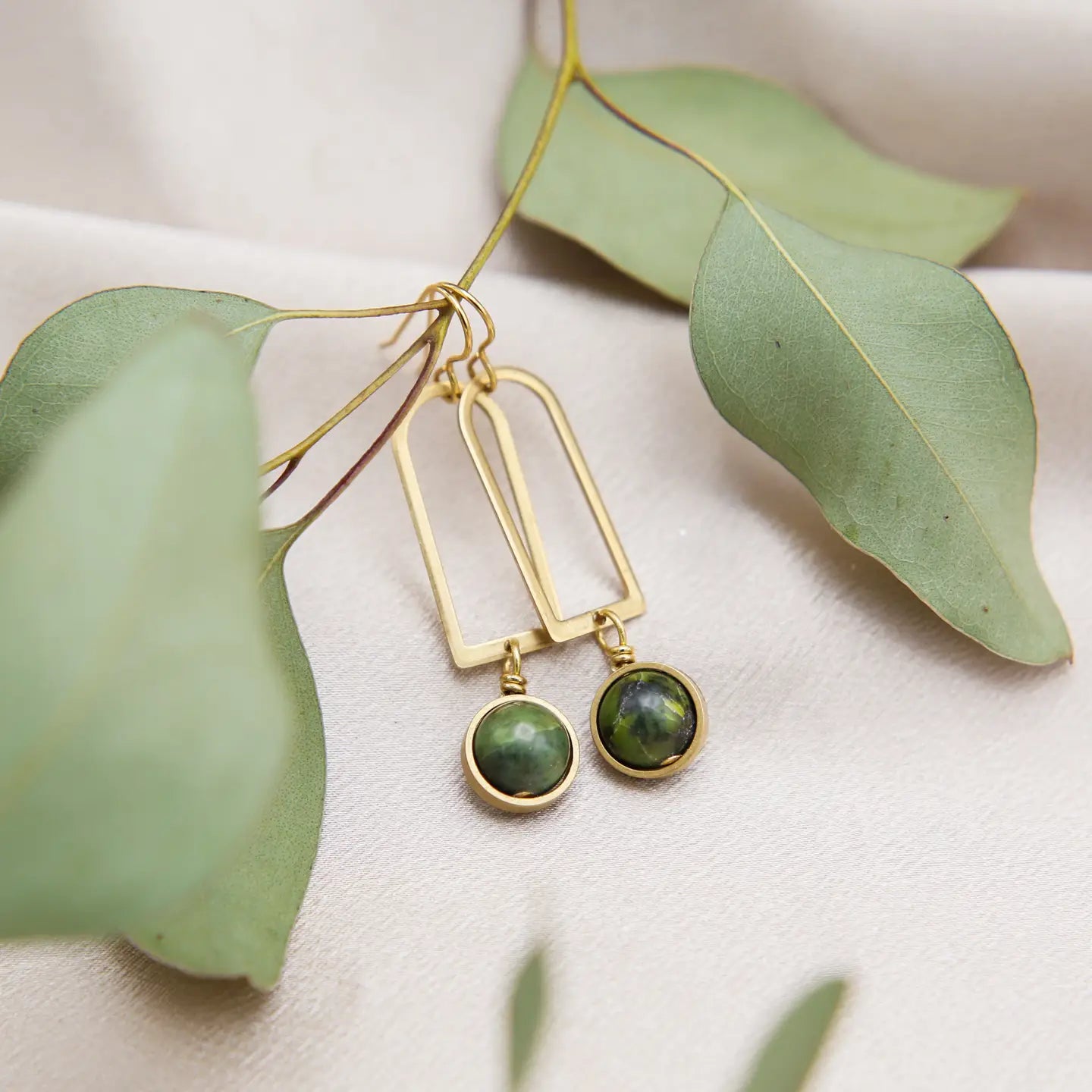 Nixon Geometric Brass Statement Earrings