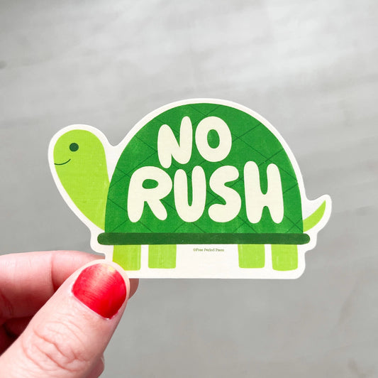 No Rush Turtle Vinyl Sticker