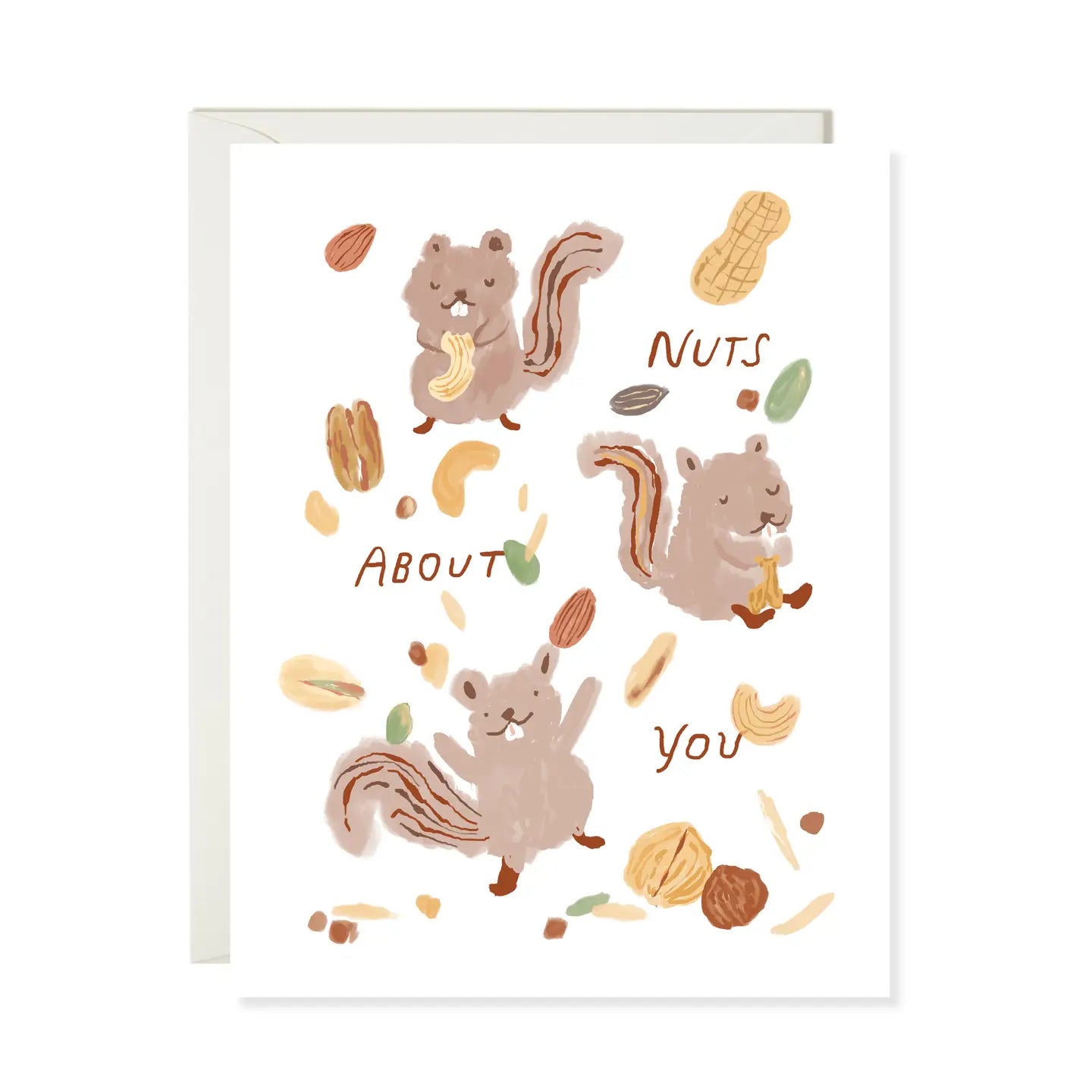 Nuts About You Squirrels Love Card