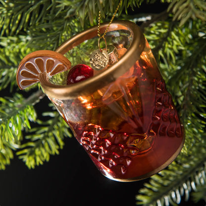 Old Fashioned Handblown Glass Holiday Ornament