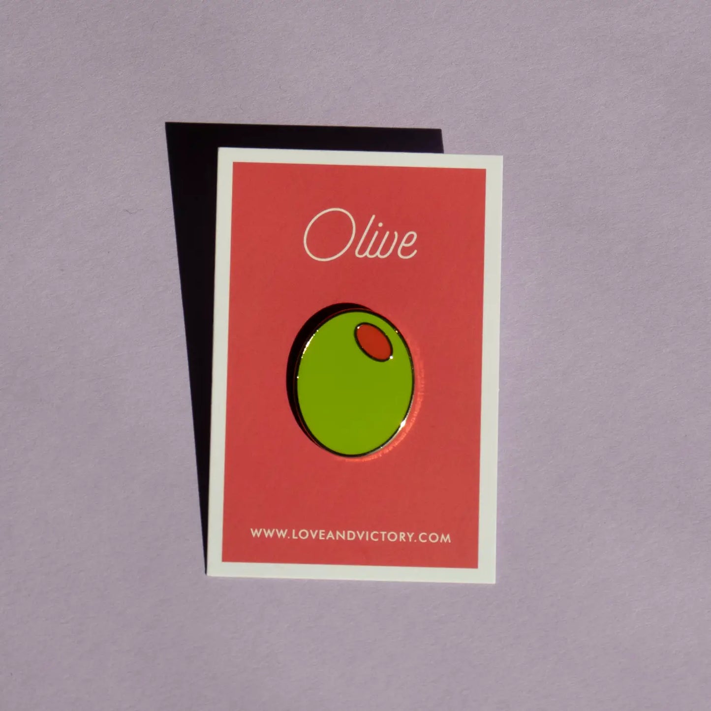 Olive Enamel Pin