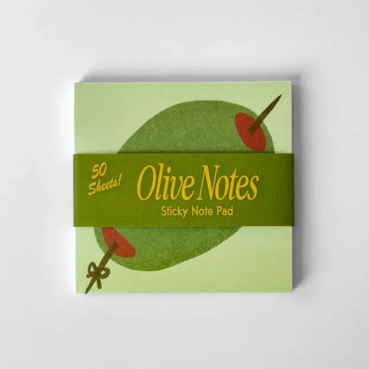 Olive Sticky Note Pad