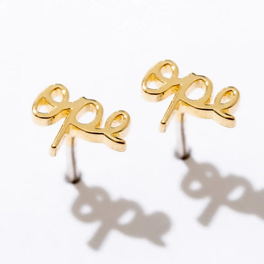 Ope Gold Stud Earrings