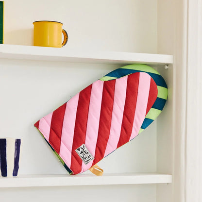 House Stripe Oven Mitt