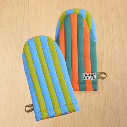 House Stripe Oven Mitt