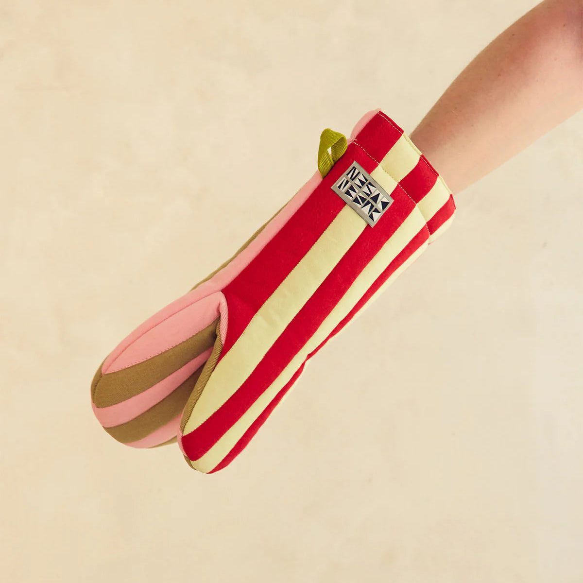 House Stripe Oven Mitt