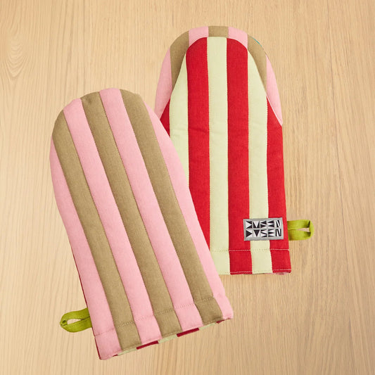 House Stripe Oven Mitt