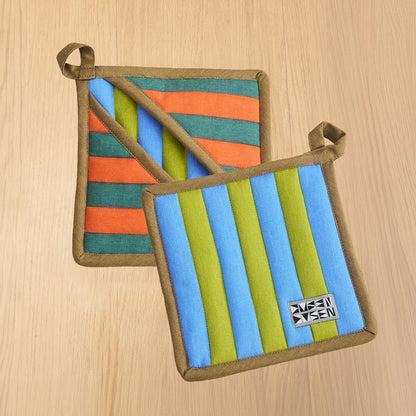 House Stripe Pocket Pot Holder
