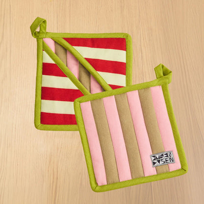 House Stripe Pocket Pot Holder