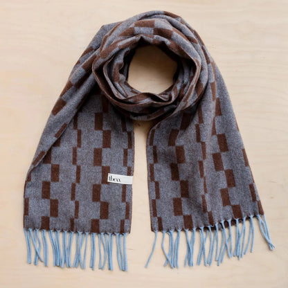 Lambswool Oversized Patterned Scarf