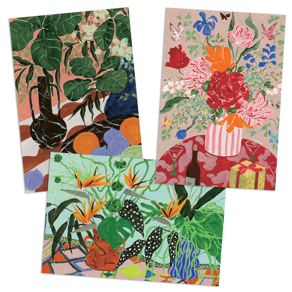 Painted Bouquets 5" x 7" Mini Prints (Set of 3 Prints)