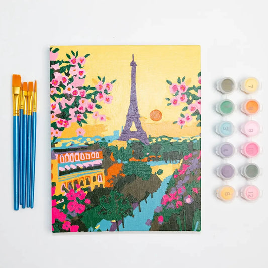 Paris Eiffel Tower 8" x 10" Paint By Numbers Kit