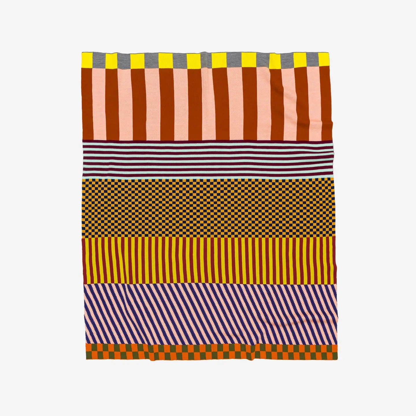 Desert Patchwork Patch Multicolor 50" x 60" Knit Throw Blanket