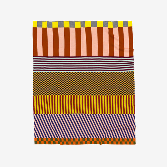 Desert Patchwork Patch Multicolor 50" x 60" Knit Throw Blanket
