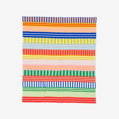 Rainbow Stripe Pattern Multicolor 50" x 60" Knit Throw Blanket