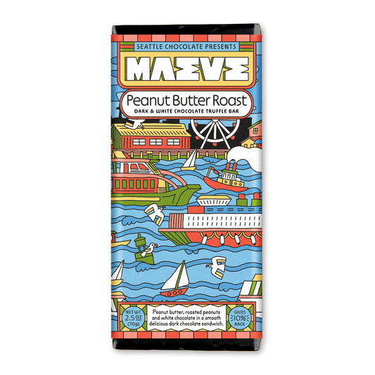 Peanut Butter Roast Dark & White Chocolate Truffle Bar