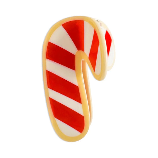 Candy Cane Holiday Cookie Midi 3" Hair Claw Clip