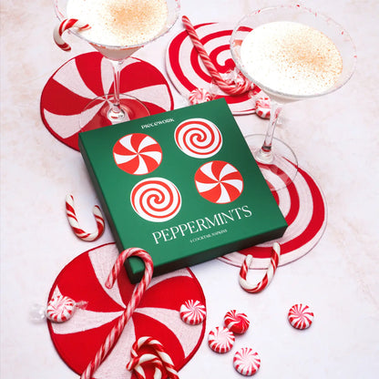 Peppermint Cocktail Napkins (Set of 4)