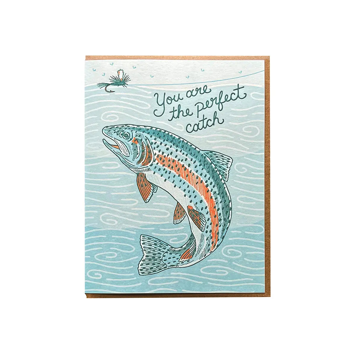 The Perfect Catch Fish Valentine's Day or Love Greeting Card