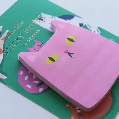 Pink Cat Sticky Notepad