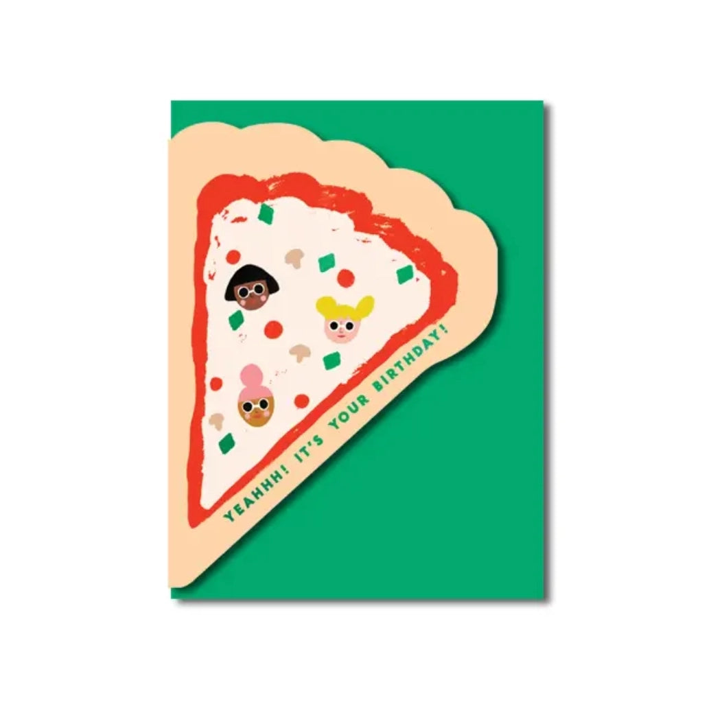 Pizza Shaped Birthday Greeting Card – Neighborly