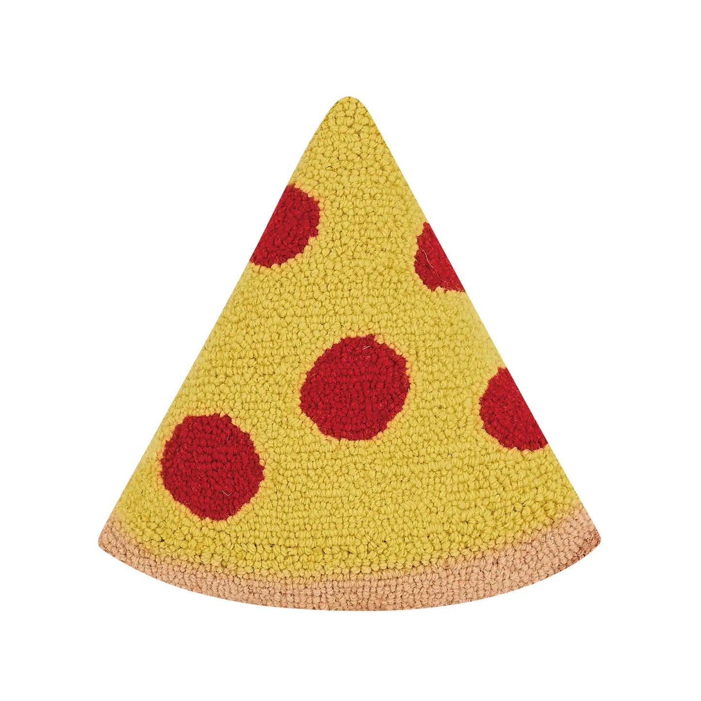 Pizza Slice Hooked Wool 12" x 12" Throw Pillow