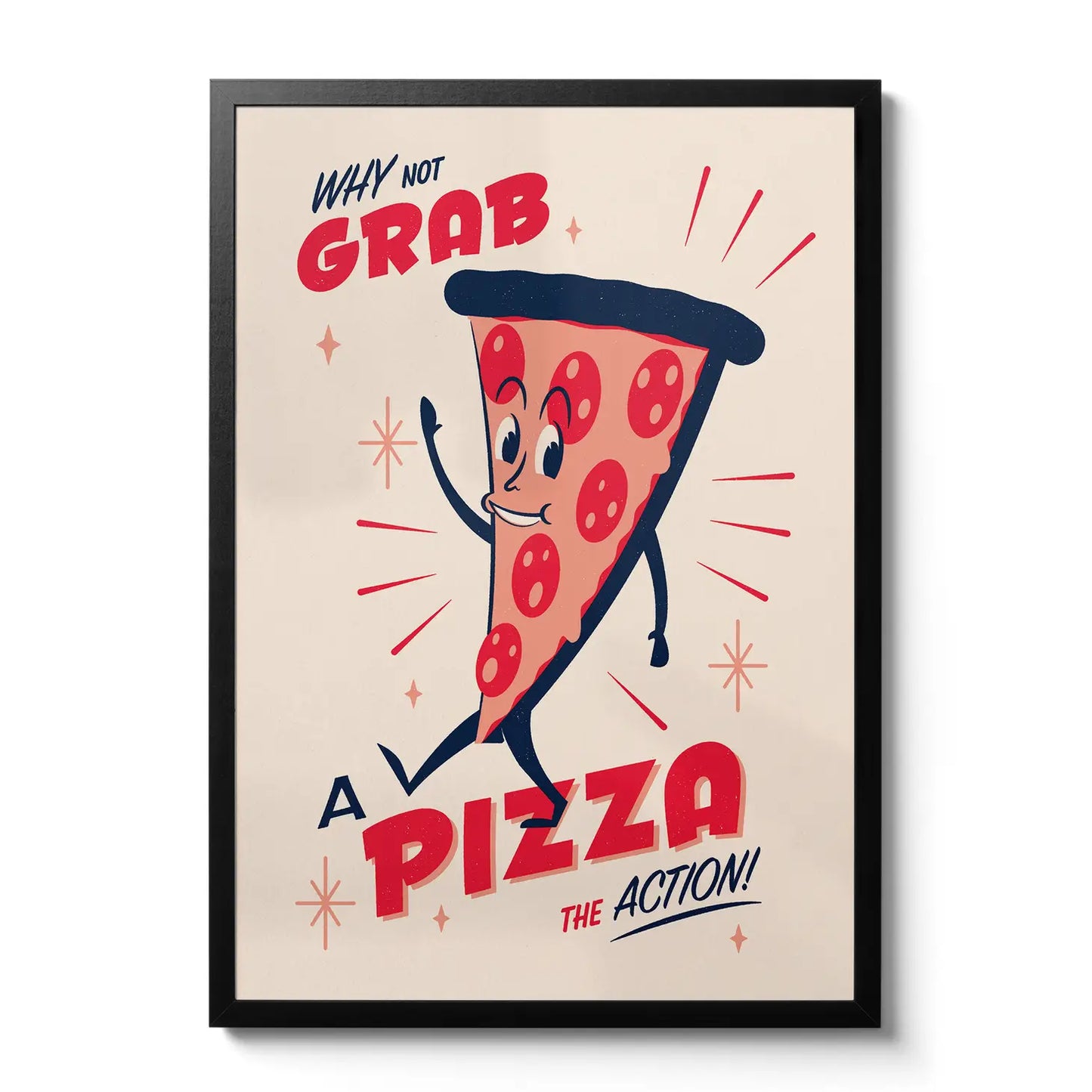 Pizza Vintage Advertisement 11.7" x 16.5" Print