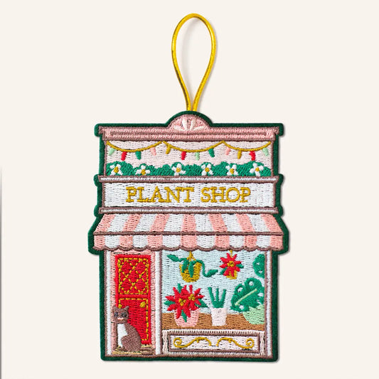 Plant Shop Embroidered Holiday Ornament