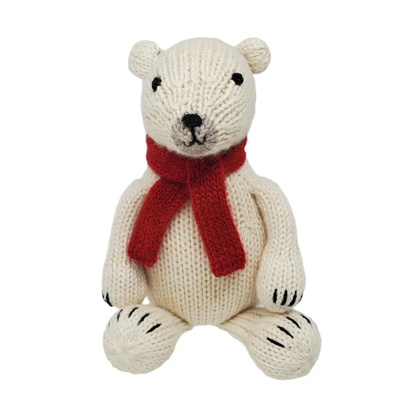 Polar Bear Knit Kids Stuffed Toy