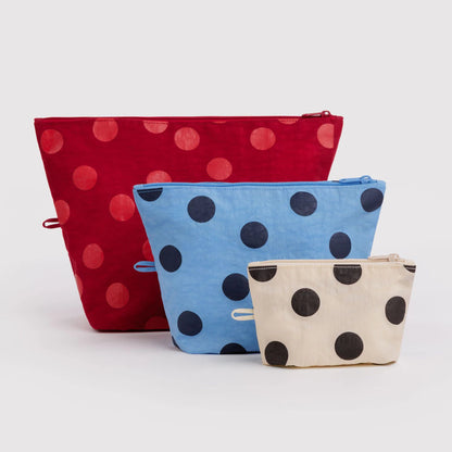 Heavyweight Nylon Travel Go Pouches (Set of 3)