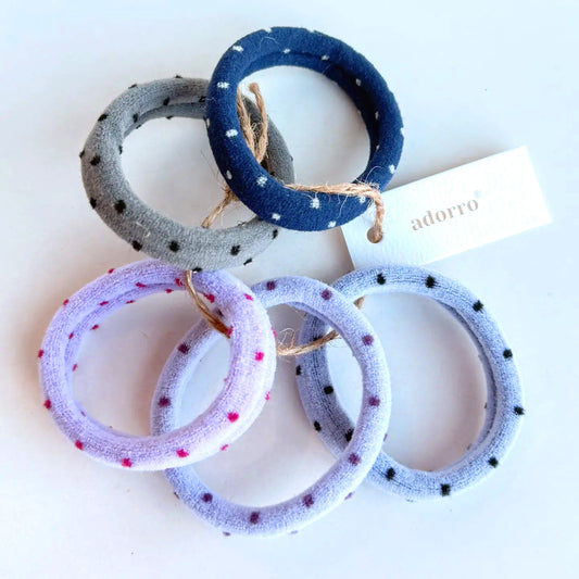 Polka Dot Seamless Hair Ties (Set of 5)