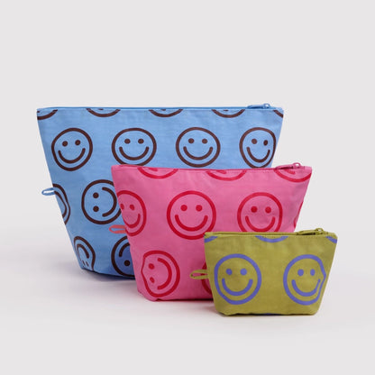Heavyweight Nylon Travel Go Pouches (Set of 3)