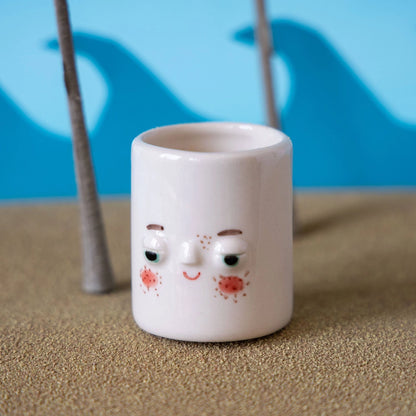 Face Mini Ceramic Air Plant Holder