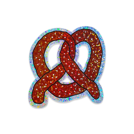 Pretzel Glitter Sticker