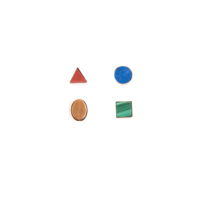 Primary Shapes Stud Earrings (Set of 4)