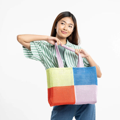 Quattro Raffia Beach Tote Bag