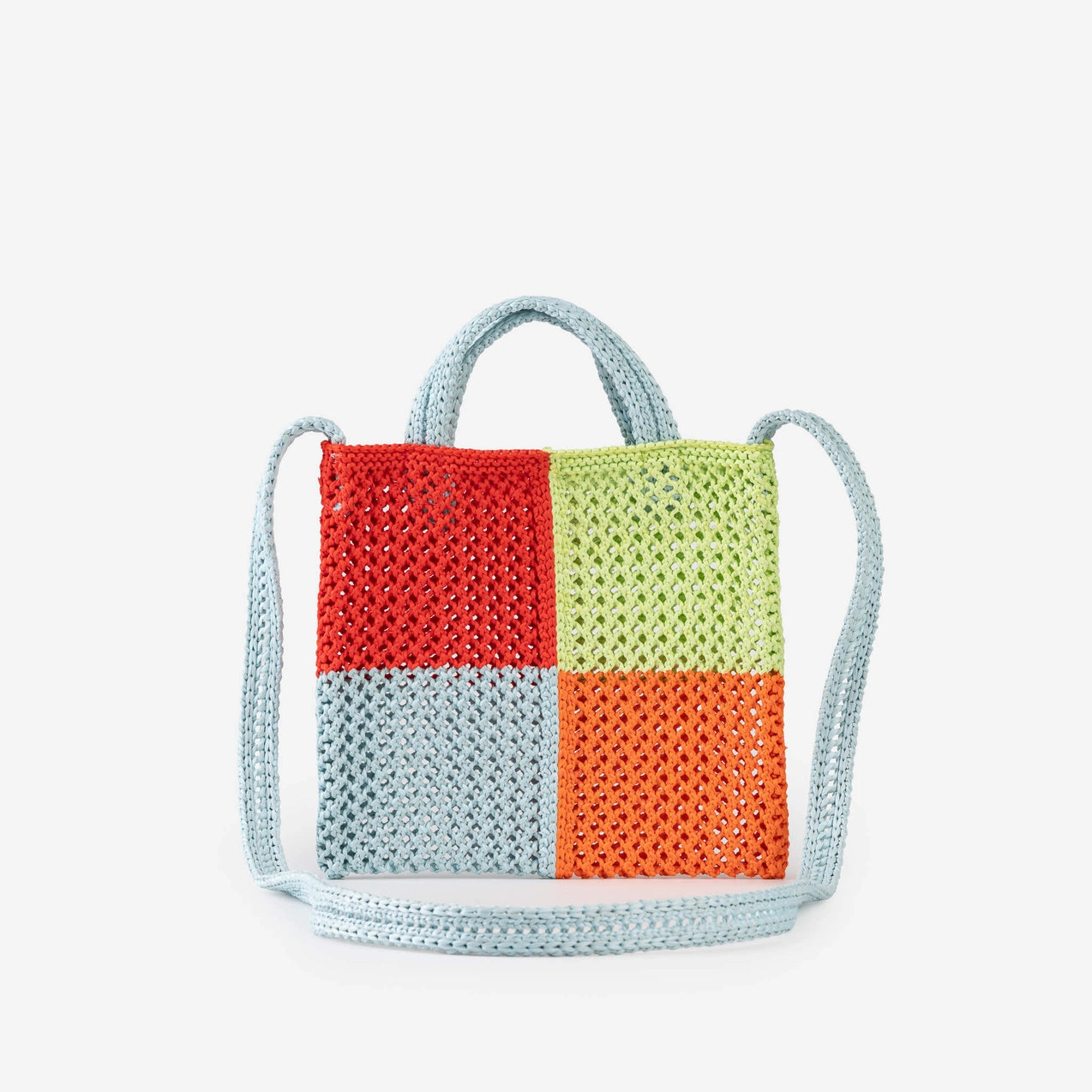 Quattro Raffia Mini Tote Bag