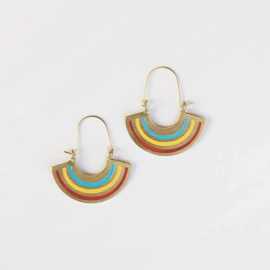 Multi Color Petite Rainbow Earrings