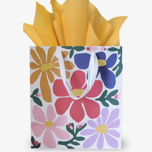 Primary Blooms 8" x 9" Gift Bag