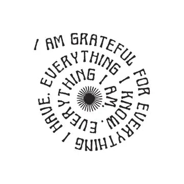 Grateful Type Temporary Tattoo (Pack of 2)