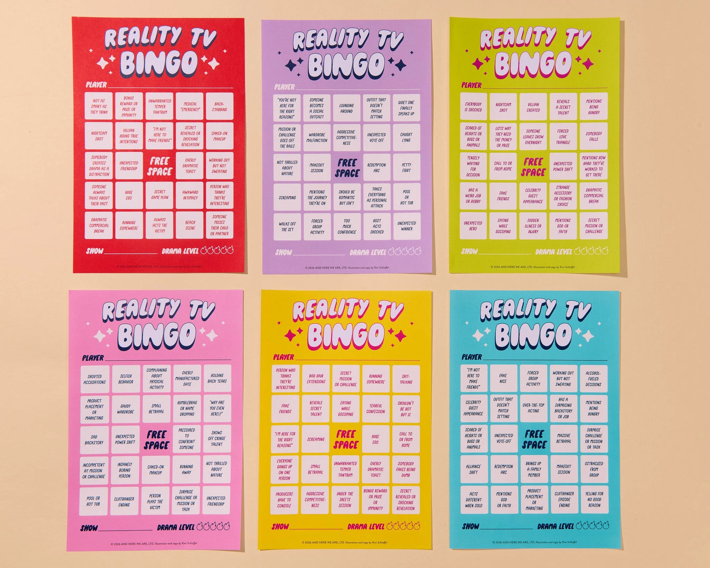 Reality TV Bingo