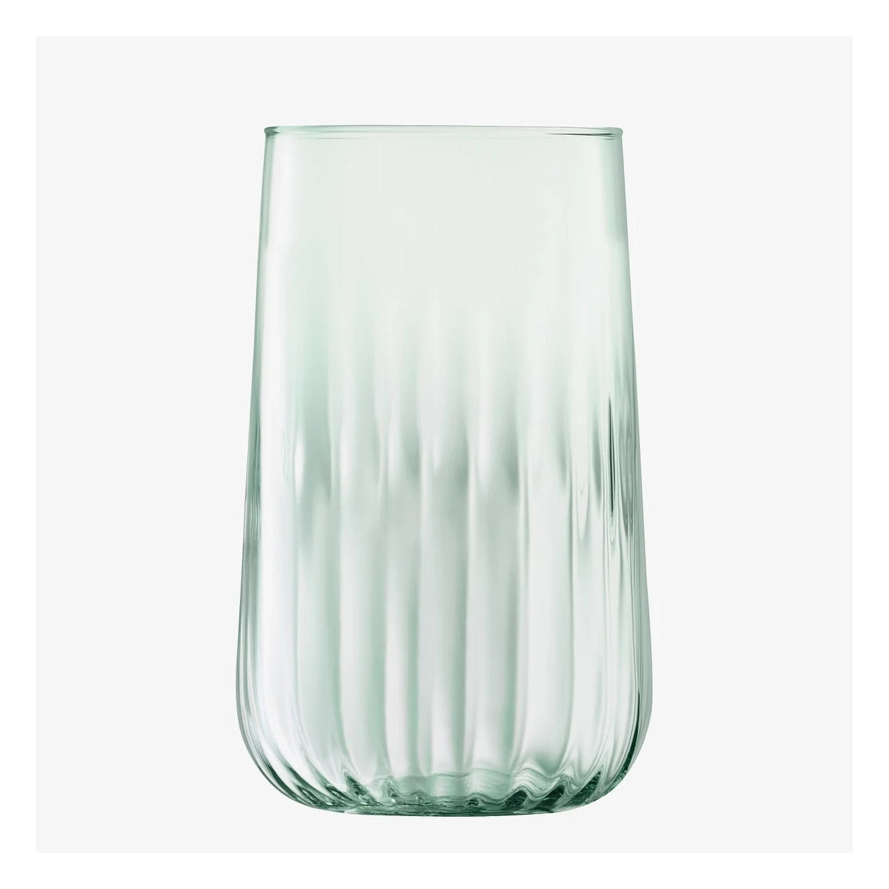 Recycled Ribbed Glass Vase