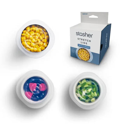 Stasher® Silicone Reusable Small Stretch Lids (Set of 3)
