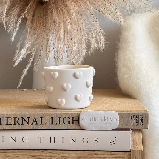 Heart Polka Dot Strawberry Champagne Soy Candle